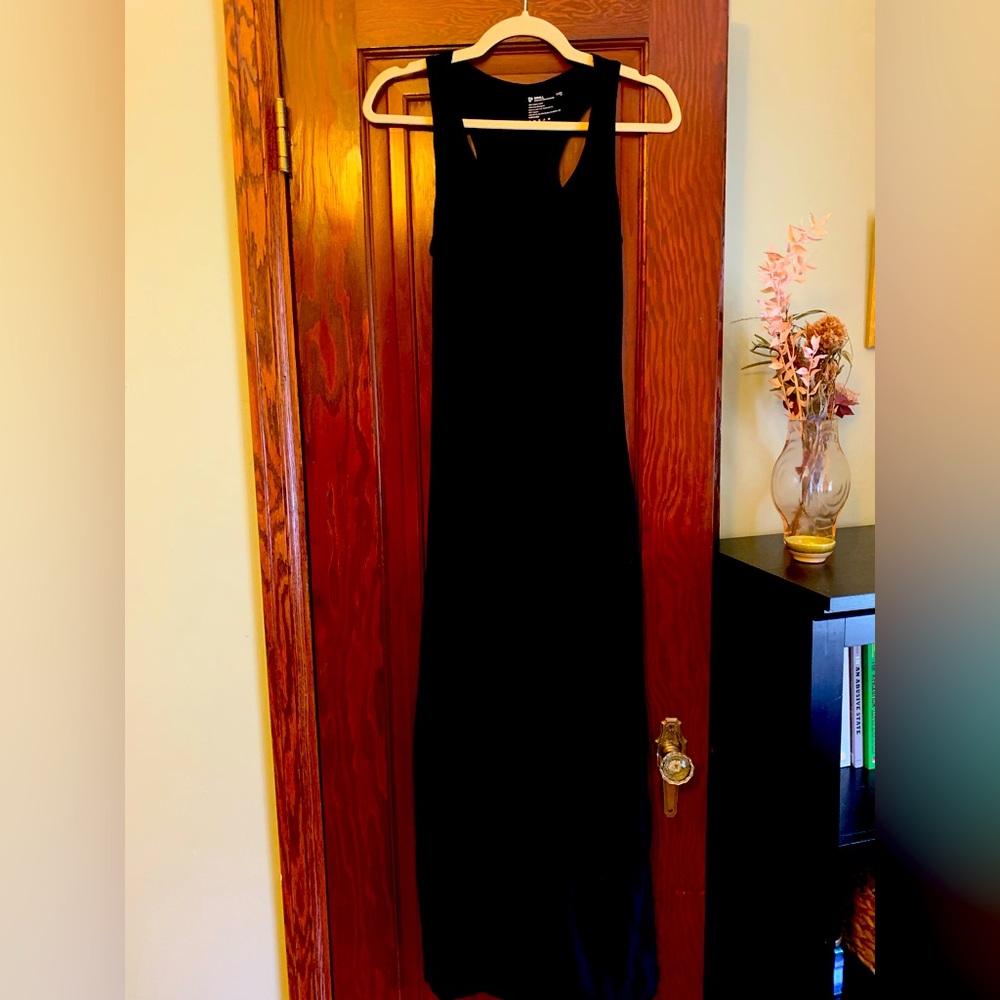 Pact Organic Black Maxi Dress Size Small